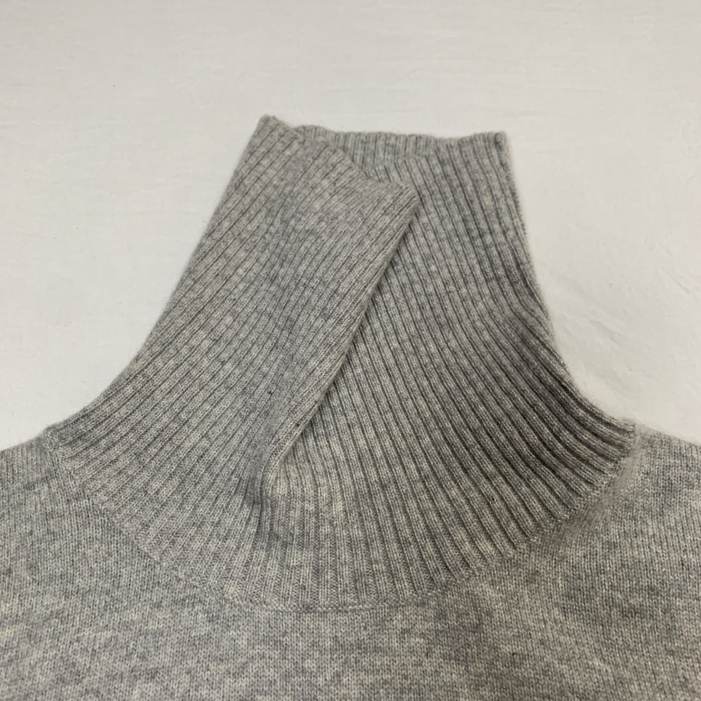 Peck & Peck Women's XL Cashmere Turtleneck Gray Long Sleeve Sweater Luxury Luxe - Picture 2 of 7